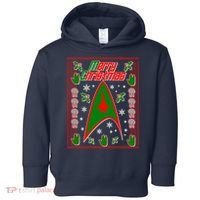 Merry Starfleet Christmas Ugly Sweater Toddler Hoodie thumb 0