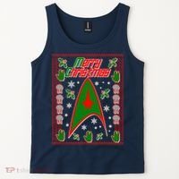 Merry Starfleet Christmas Ugly Sweater Tank Top thumb 2