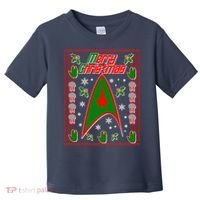 Merry Starfleet Christmas Ugly Sweater Toddler T-Shirt thumb 0