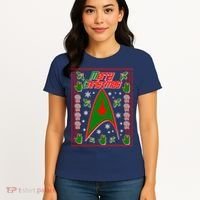Merry Starfleet Christmas Ugly Sweater Women's T-Shirt thumb 4