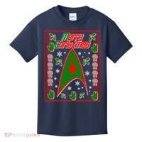 Merry Starfleet Christmas Ugly Sweater Kids T-Shirt thumb 0