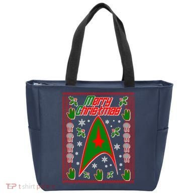 Merry Starfleet Christmas Ugly Sweater Tote Bag