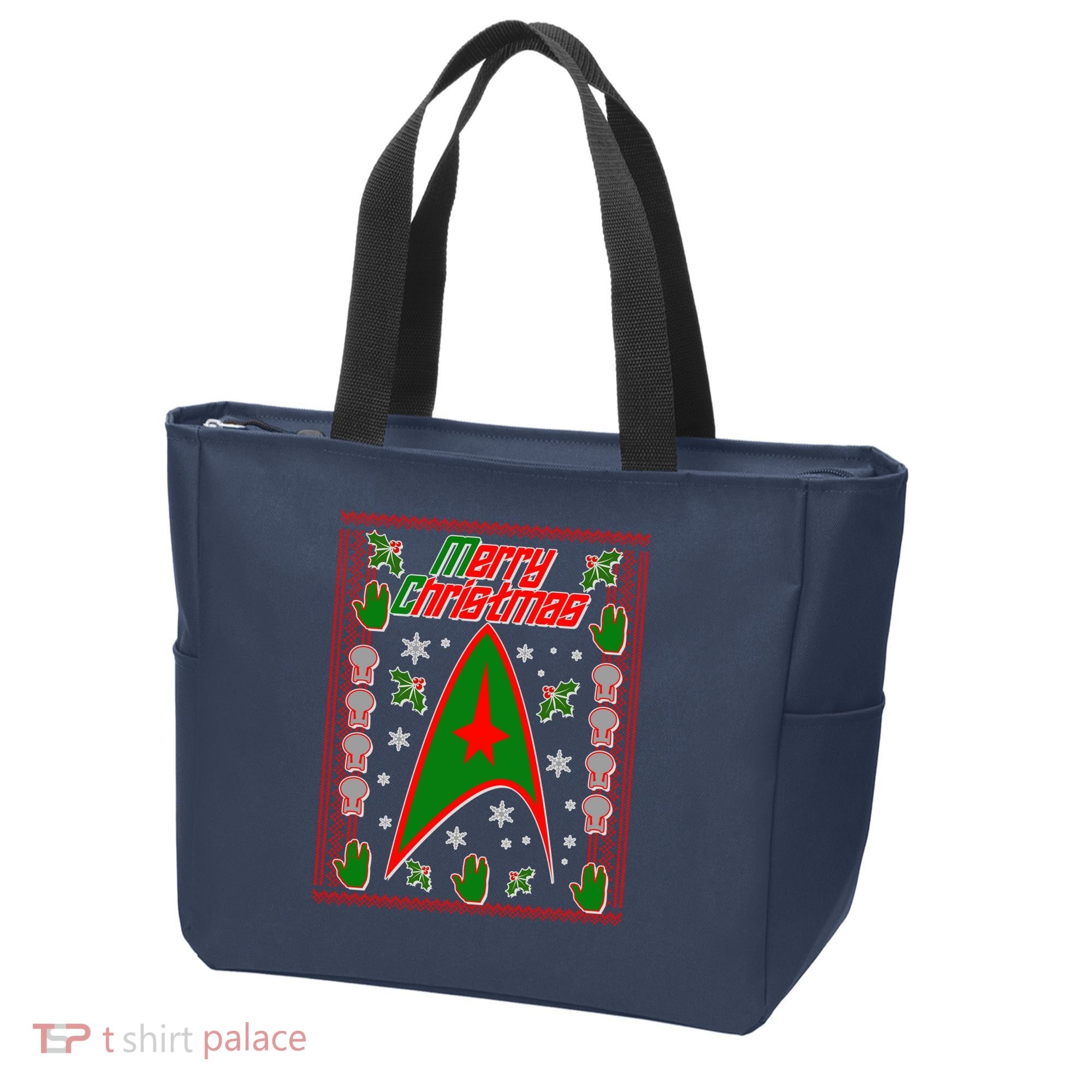 Merry Starfleet Christmas Ugly Sweater Tote Bag