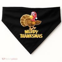 Merry Thanksmas Turkey USA-Made Doggie Bandana thumb 0