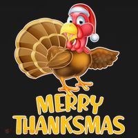 Merry Thanksmas Turkey USA-Made Doggie Bandana thumb 2