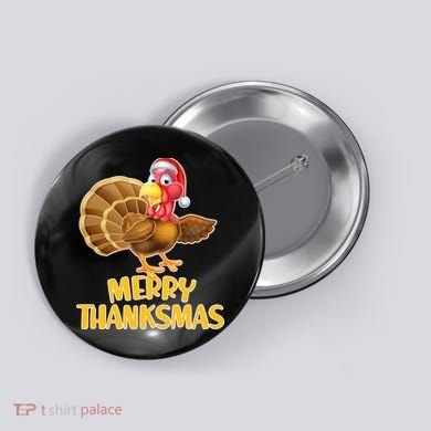 Merry Thanksmas Turkey Button
