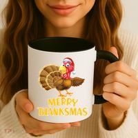 Merry Thanksmas Turkey Coffee Mug thumb 3