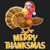 Merry Thanksmas Turkey Golf Towel thumb 3
