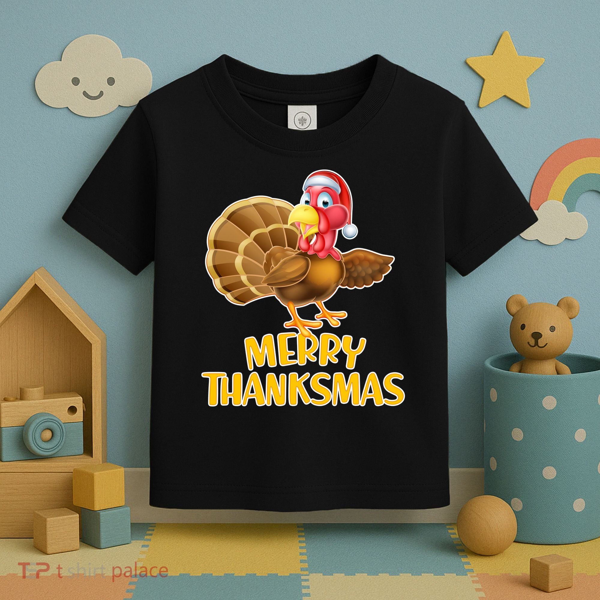 Merry Thanksmas Turkey Toddler T-Shirt