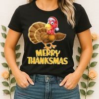 Merry Thanksmas Turkey Women's T-Shirt thumb 2