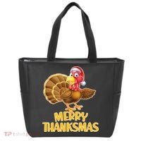 Merry Thanksmas Turkey Tote Bag thumb 0