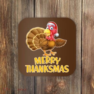 Merry Thanksmas Turkey Coaster