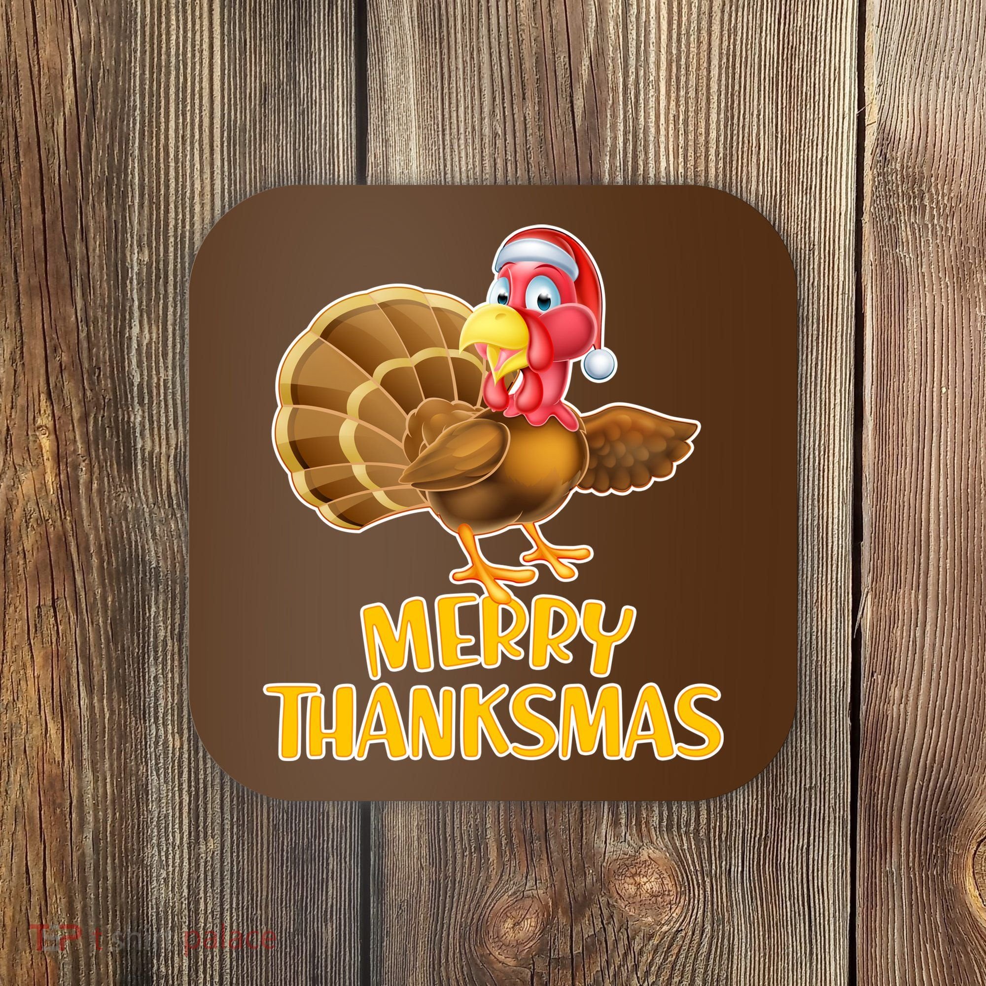Merry Thanksmas Turkey Coaster
