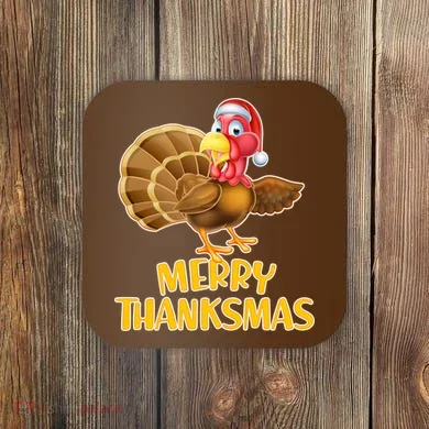 Merry Thanksmas Turkey Coaster