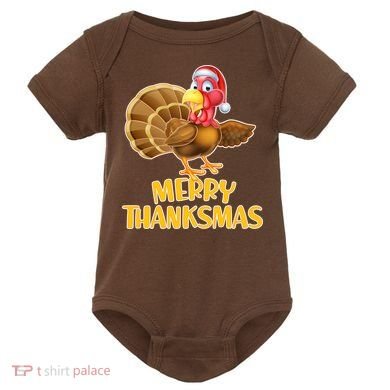 Merry Thanksmas Turkey Baby Bodysuit