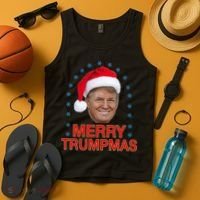 Merry Trumpmas Trump Christmas Tank Top thumb 4