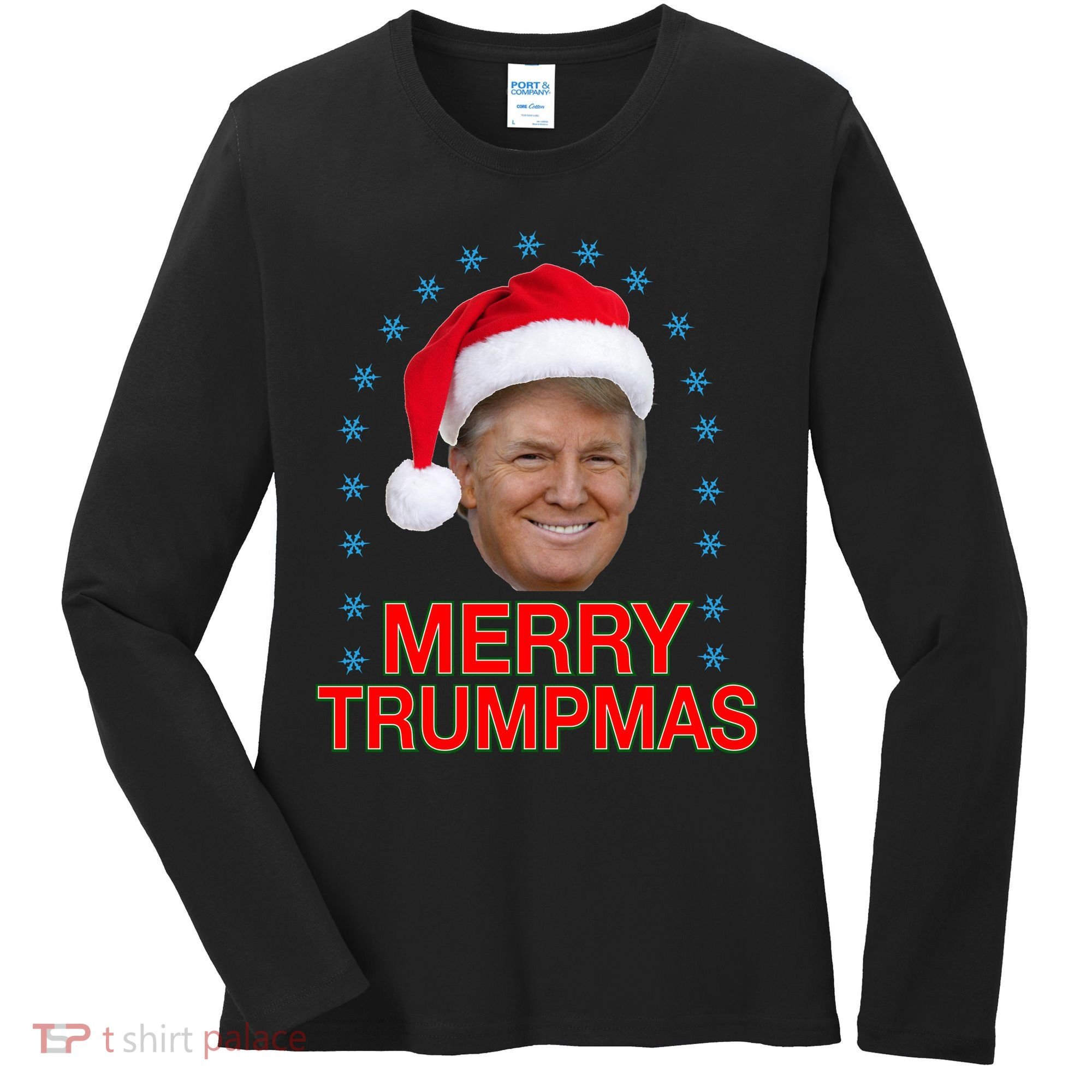 Merry Trumpmas Trump Christmas Women's Long Sleeve Shirt