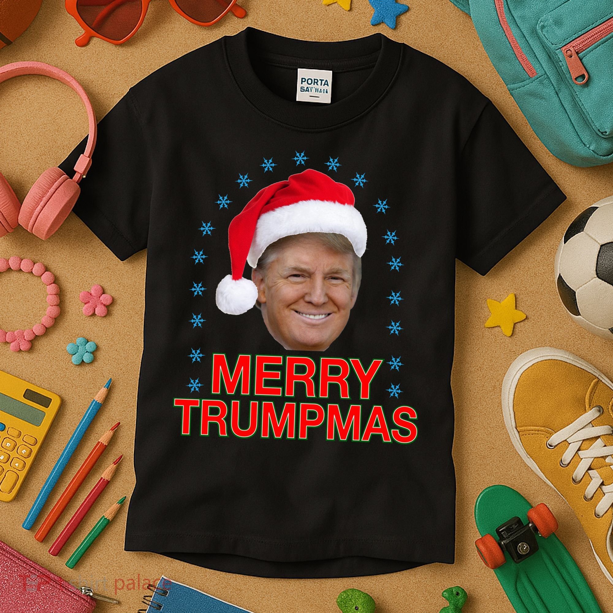 Merry Trumpmas Trump Christmas Kids T-Shirt
