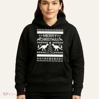 Merry Ugly Christmas T-Rex Sweater Hoodie thumb 5