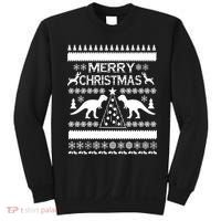 Merry Ugly Christmas T-Rex Sweater Sweatshirt thumb 0