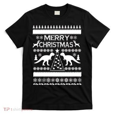 Merry Ugly Christmas T-Rex Sweater T-Shirt