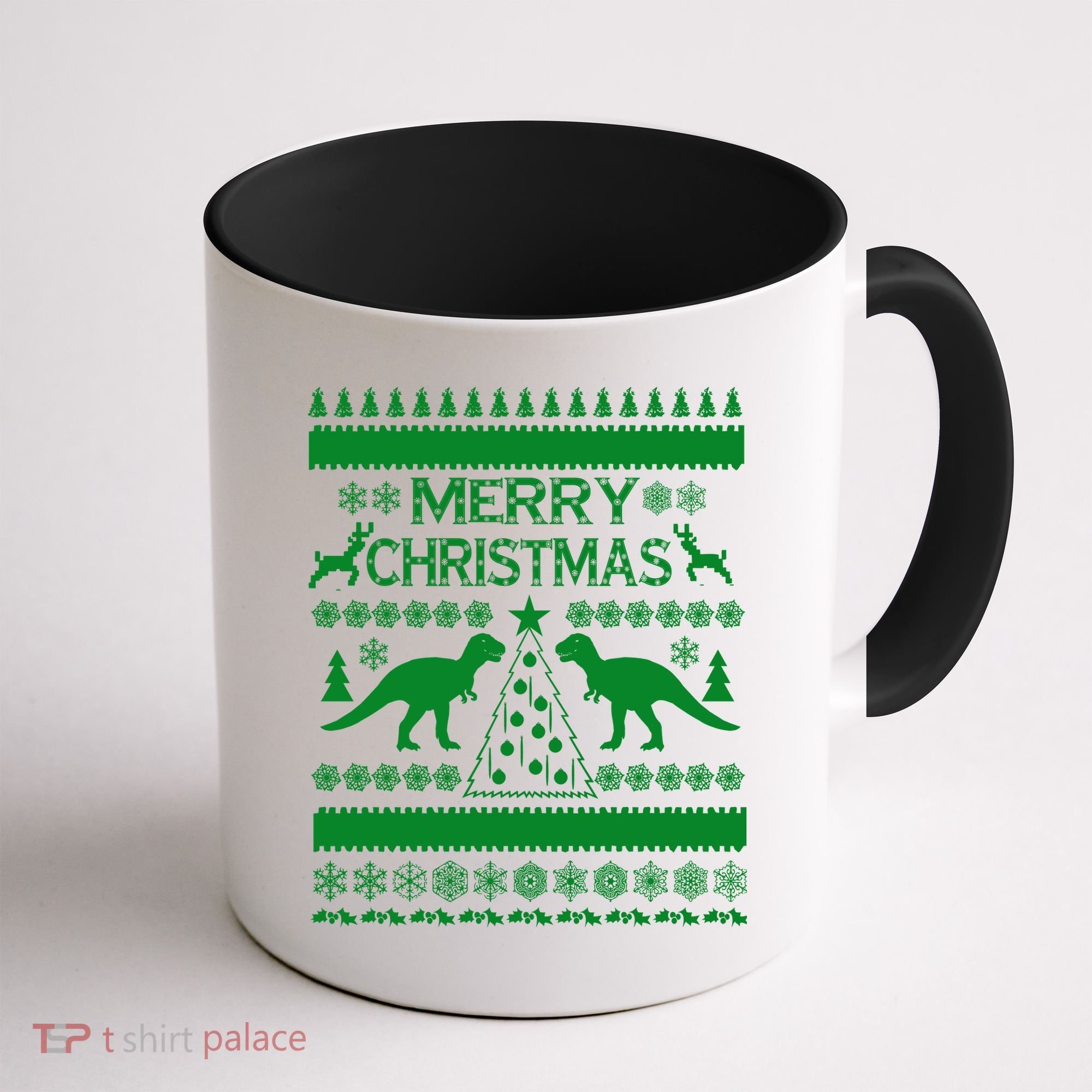 Merry Ugly Christmas T-Rex Sweater Coffee Mug