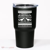 Merry Ugly Christmas T-Rex Sweater Tumbler thumb 0