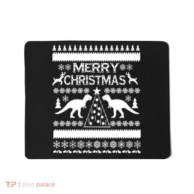 Merry Ugly Christmas T-Rex Sweater Mousepad
