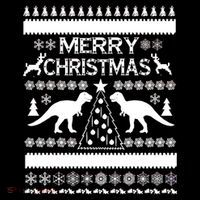 Merry Ugly Christmas T-Rex Sweater Ornament thumb 1