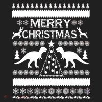 Merry Ugly Christmas T-Rex Sweater Hat thumb 2