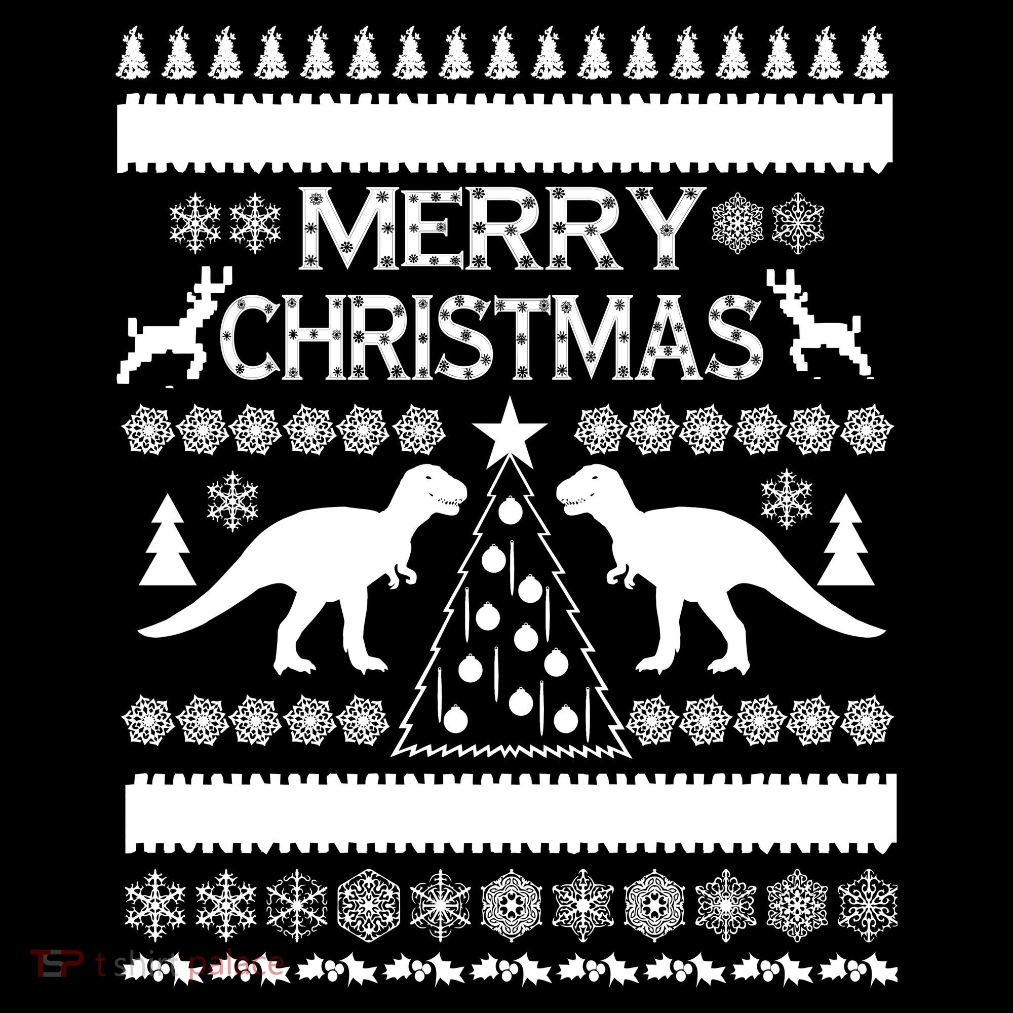 Merry Ugly Christmas T-Rex Sweater Toddler Hoodie