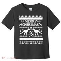 Merry Ugly Christmas T-Rex Sweater Toddler T-Shirt thumb 0