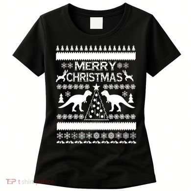 Merry Ugly Christmas T-Rex Sweater Women's T-Shirt