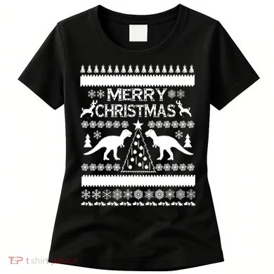 Merry Ugly Christmas T-Rex Sweater Women's T-Shirt