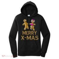 Merry X-Mas Funny Gingerbread Couple Women's Hoodie thumb 0