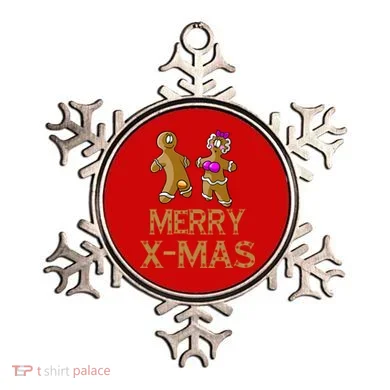 Merry X-Mas Funny Gingerbread Couple Ornament
