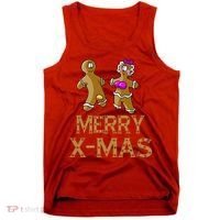 Merry X-Mas Funny Gingerbread Couple Tank Top thumb 0