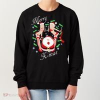 Merry X-Mas Santa's Little Strippers Women's Sweatshirt thumb 0