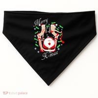 Merry X-Mas Santa's Little Strippers USA-Made Doggie Bandana thumb 0