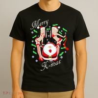 Merry X-Mas Santa's Little Strippers T-Shirt thumb 3
