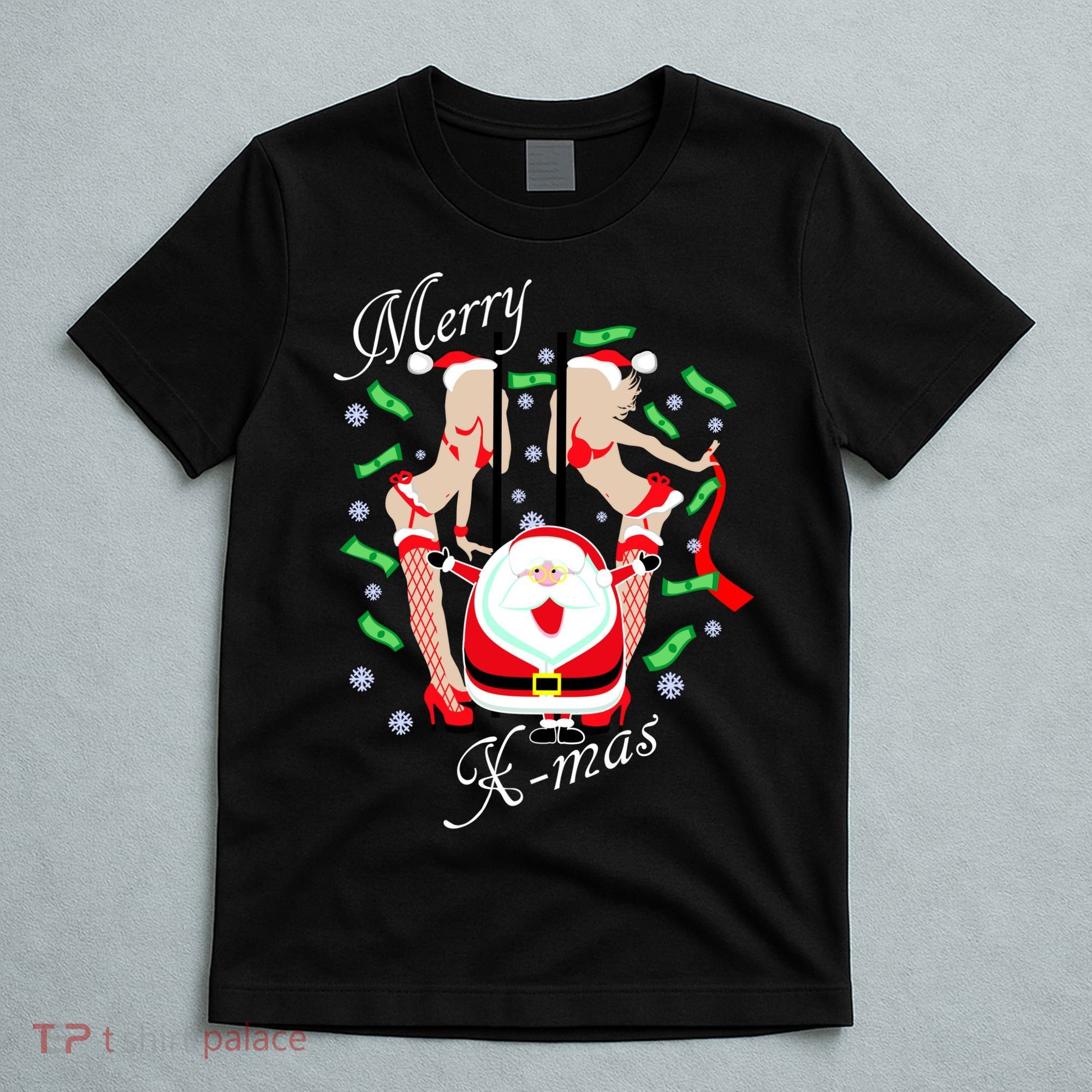 Merry X-Mas Santa's Little Strippers T-Shirt