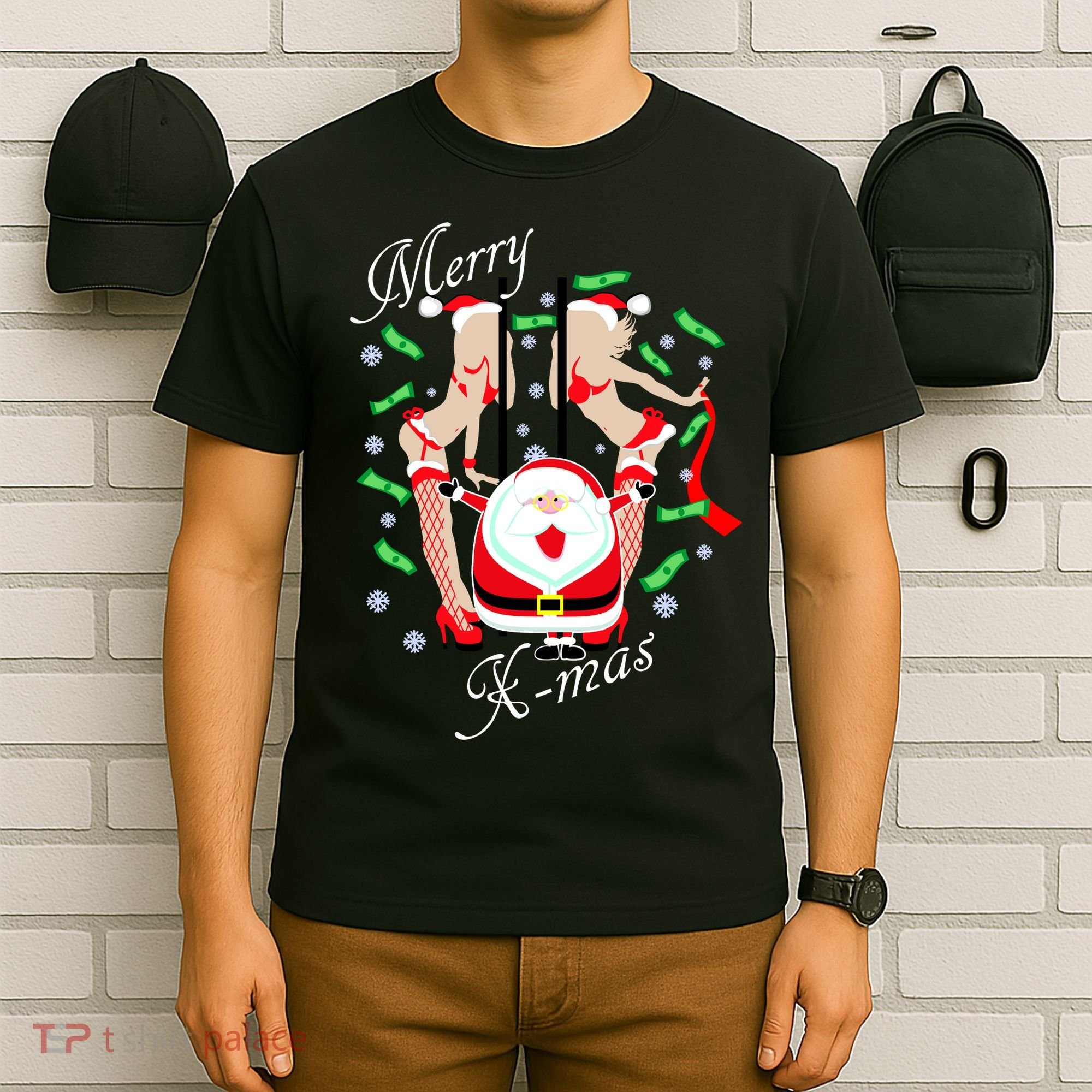 Merry X-Mas Santa's Little Strippers T-Shirt