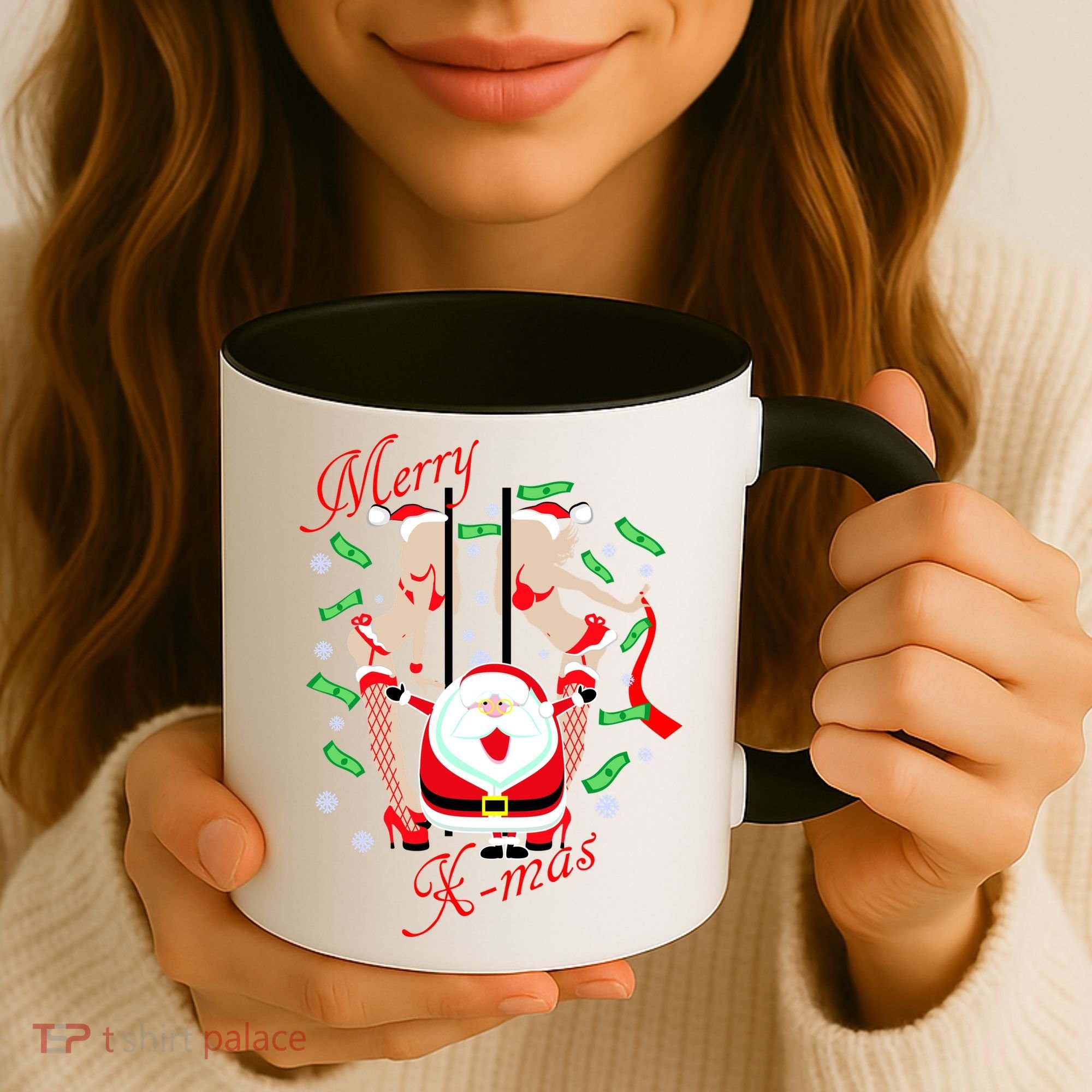 Merry X-Mas Santa's Little Strippers Coffee Mug