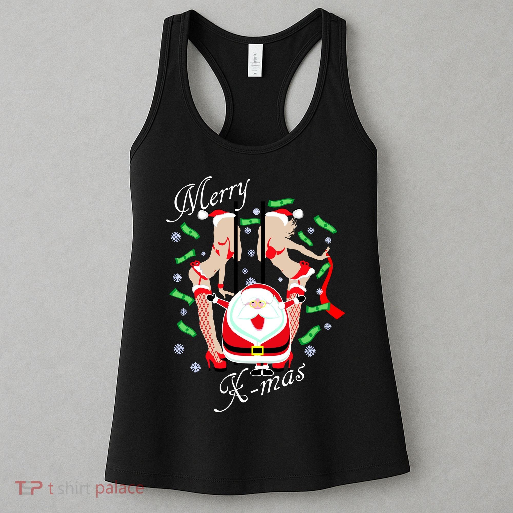 Merry X-Mas Santa's Little Strippers Women's Tank Top