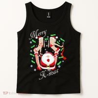 Merry X-Mas Santa's Little Strippers Tank Top thumb 2