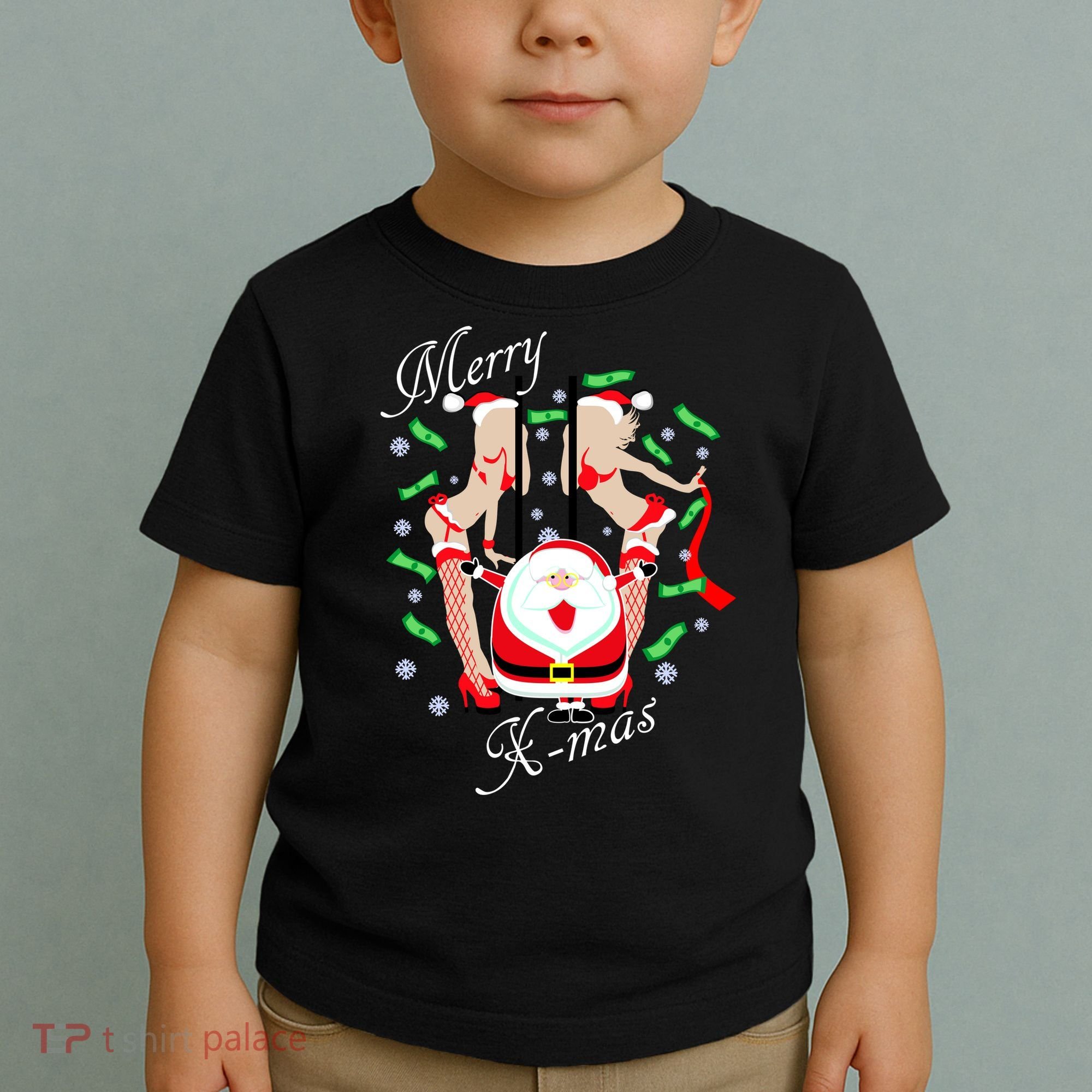 Merry X-Mas Santa's Little Strippers Toddler T-Shirt