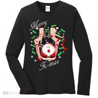 Merry X-Mas Santa's Little Strippers Women's Long Sleeve Shirt thumb 0