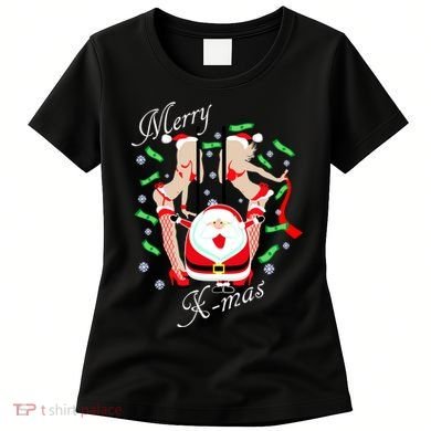 Merry X-Mas Santa's Little Strippers Women's T-Shirt