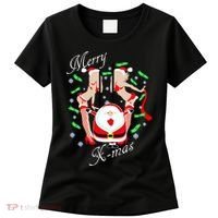 Merry X-Mas Santa's Little Strippers Women's T-Shirt thumb 0