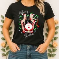 Merry X-Mas Santa's Little Strippers Women's T-Shirt thumb 2
